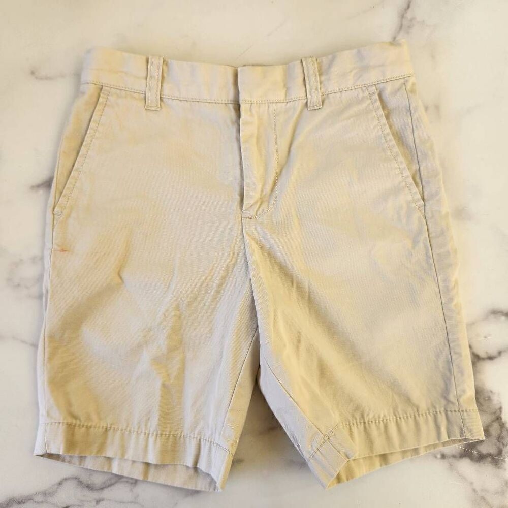 Crew cuts boys light tan beige size 7 100% cotton Stanton shorts